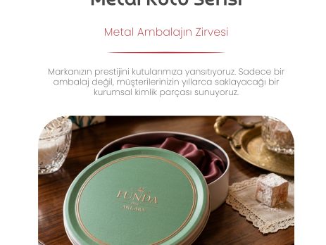 Markanızın kurumsal kimliğini metalin zarafetiyle taçlandırmak için Teneke Kutu ekibiyle iletişime geçebilirsiniz. Tasarım aşamasından baskı ve teslime kadar tüm süreçlerde yanınızdayız.